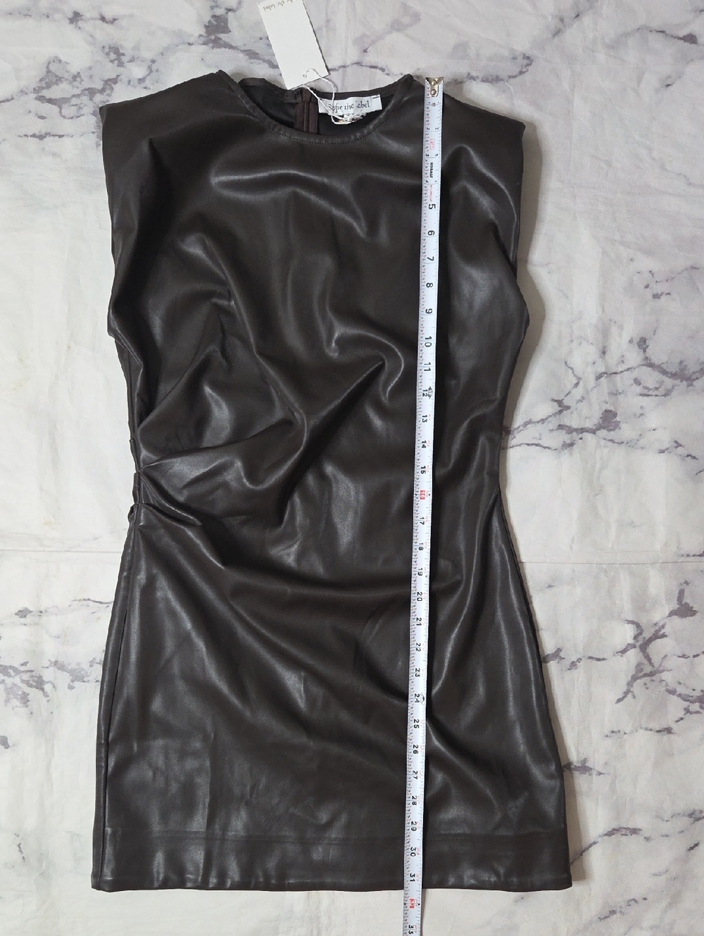 Sofie The Label Brown Faux Leather Dress - Picture 4 of 7